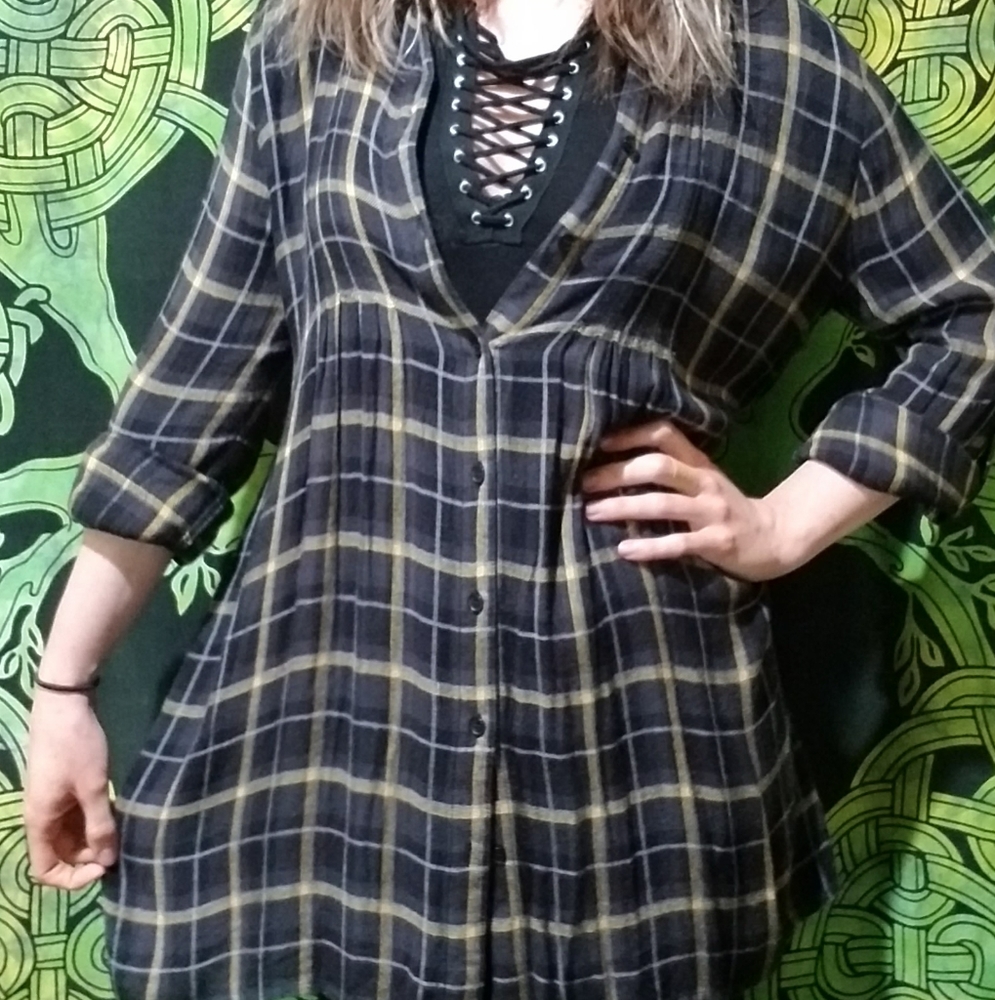 Style & Co Plaid Tunic Top